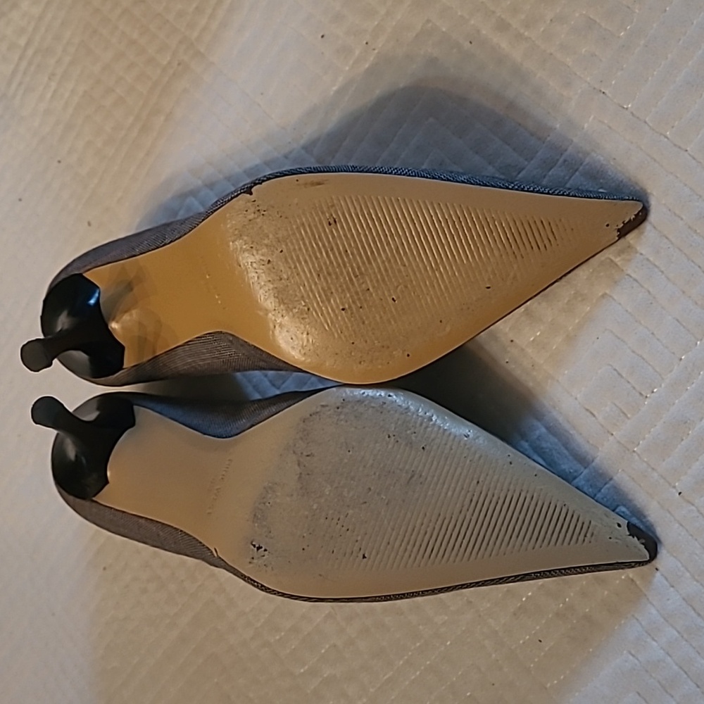 Nine West Women's Gray Plaid Pointed-Toe Pumps - Picture 6 of 7